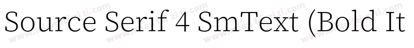 Source Serif 4 SmText (Bold Italic)字体转换